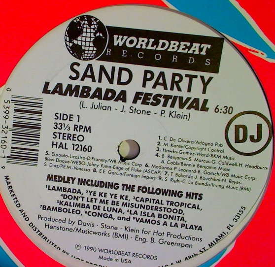 Sand Party - Lambada Festival | Worldbeat Records (HAL 12160) - main Sand Party - Lambada Festival | Worldbeat Records (HAL 12160) - main