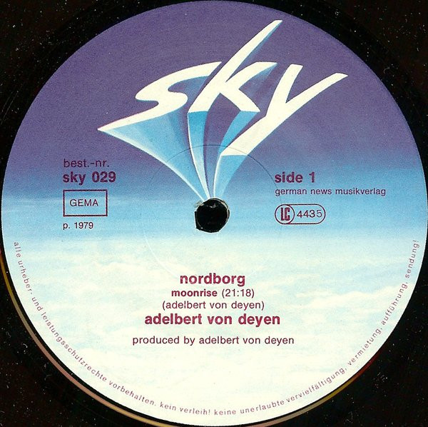Adelbert Von Deyen - Nordborg | Sky Records (sky 029) - 3