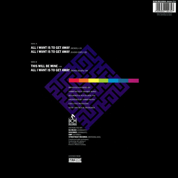 Musto & Bones - All I Want Is To Get Away | BCM Records (12434) - 2
