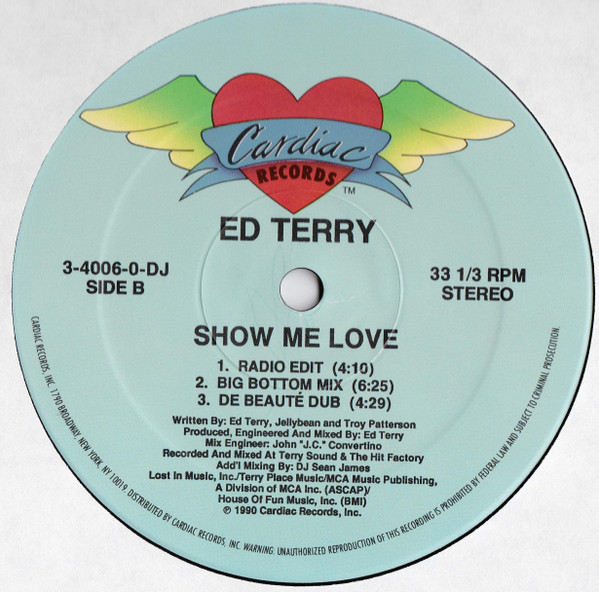 Ed Terry - Show Me Love | Cardiac Records (3-4006-0-DJ) - 2 Ed Terry - Show Me Love | Cardiac Records (3-4006-0-DJ) - 2