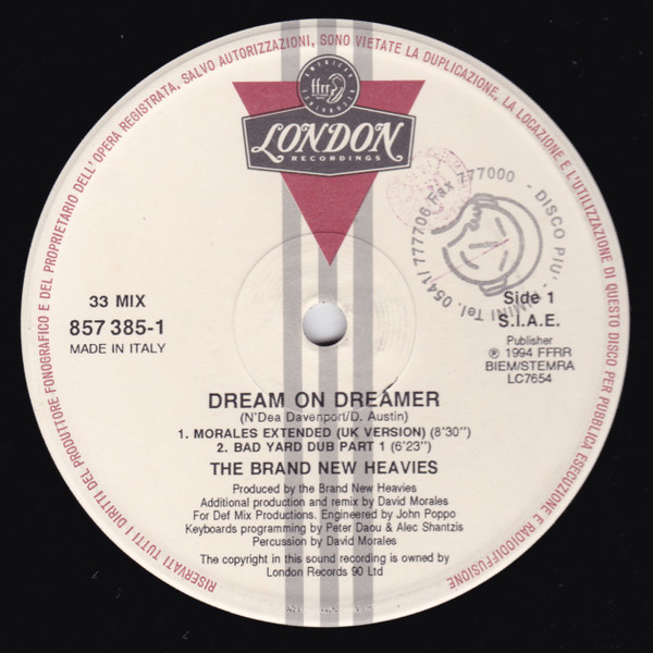 The Brand New Heavies - Dream On Dreamer | London Records (857 385-1) - main The Brand New Heavies - Dream On Dreamer | London Records (857 385-1) - main