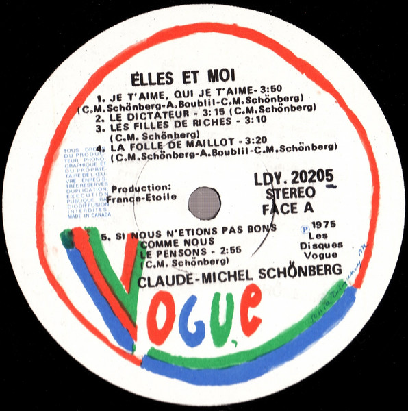 Claude-Michel Schönberg - Elles Et Moi | Melba (LDY-20205) - 3