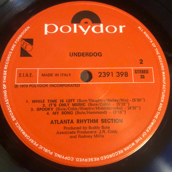 Atlanta Rhythm Section - Underdog | Polydor (2391 398) - 4
