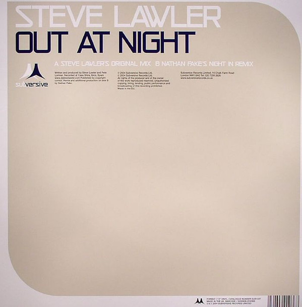 Steve Lawler - Out At Night | Subversive (SUB103T)