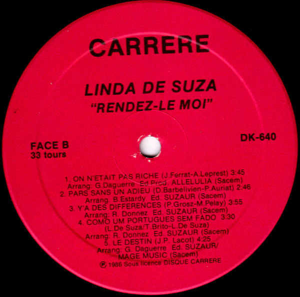 Linda De Suza - Rendez-Le Moi | Carrere (DK-640) - 4