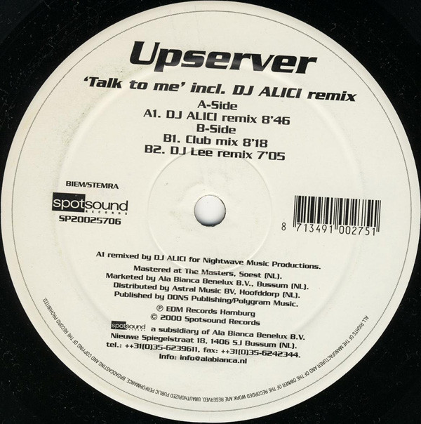 Upserver - Talk To Me | Spotsound Records (SP20025706)