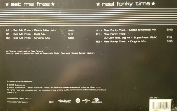 Dax Riders - Set Me Free / Real Fonky Time | Subscience (019 318-1) - 2 Dax Riders - Set Me Free / Real Fonky Time | Subscience (019 318-1) - 2