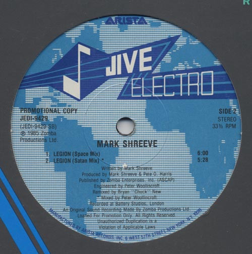 Mark Shreeve - Legion | Jive Electro (JEDI-9429) - 2 Mark Shreeve - Legion | Jive Electro (JEDI-9429) - 2