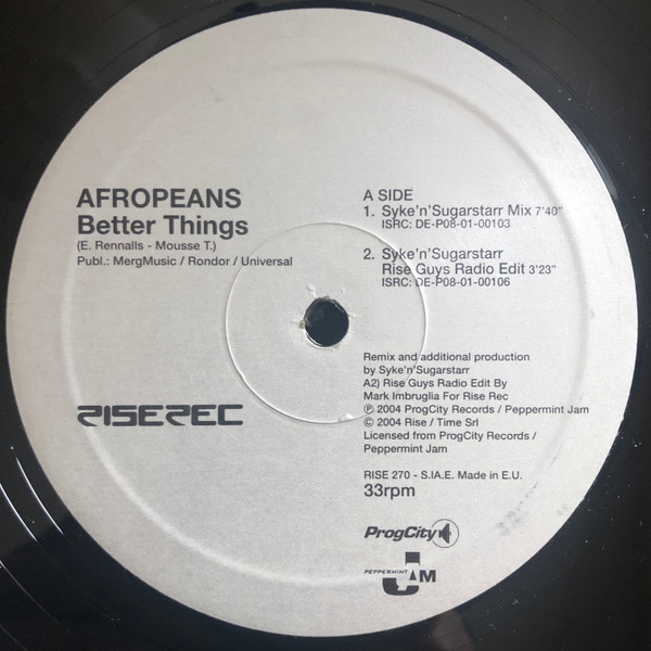 Afropeans - Better Things | Rise (RISE 270) - 3