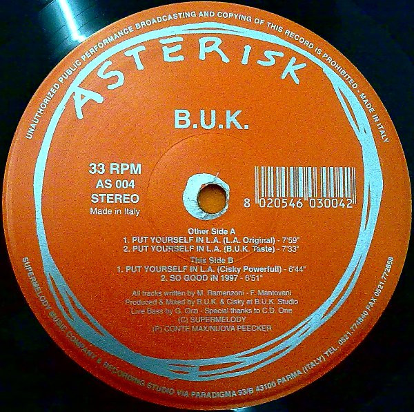 B.U.K. - Put Yourself In L.A. | Asterisk (AS 004) - main