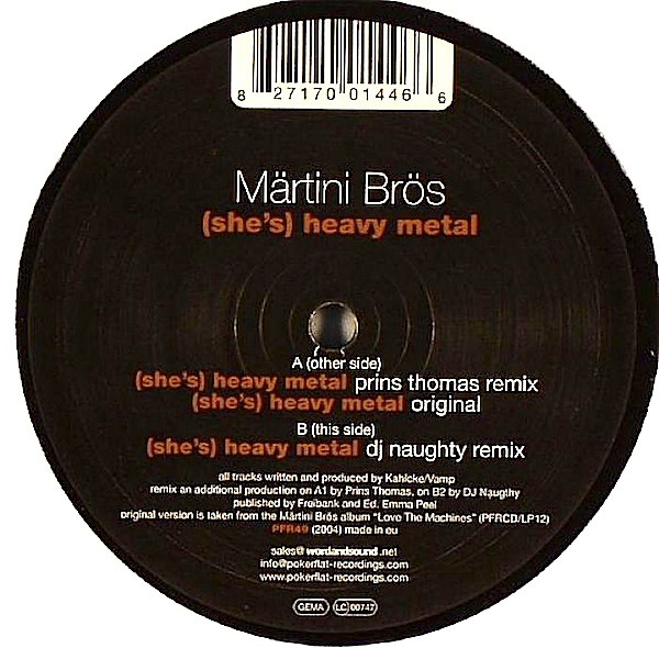 Märtini Brös. - (She's) Heavy Metal | Poker Flat Recordings (PFR49) - main
