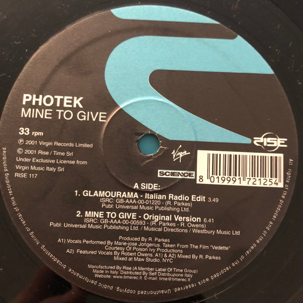 Photek - Mine To Give | Rise (RISE 117) - 4 Photek - Mine To Give | Rise (RISE 117) - 4