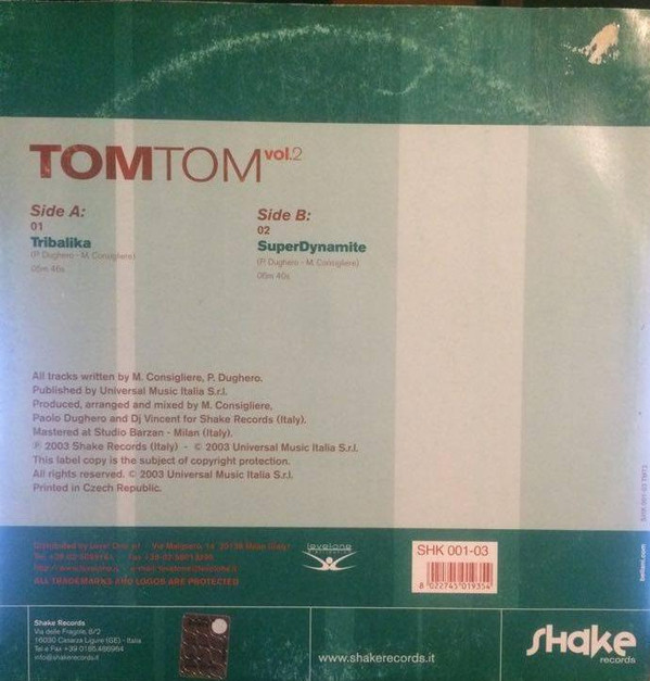 Tom Tom Vol. 2 - Tribalika / Super Dynamite | Shake Records (SHK 001-03 TMT2) - 2