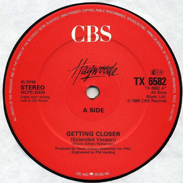 Haywoode - Getting Closer (Extended Version) | CBS (TX 6582) - 3