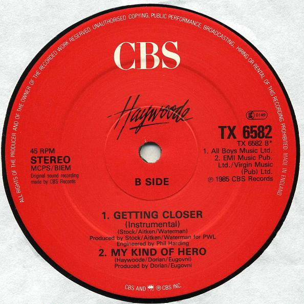 Haywoode - Getting Closer (Extended Version) | CBS (TX 6582) - 4