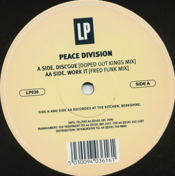 Peace Division - Discode / Work It | Low Pressings (LP020) - main Peace Division - Discode / Work It | Low Pressings (LP020) - main