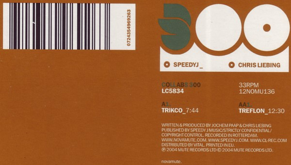 SpeedyJ  &  Chris Liebing - Collabs 300 | NovaMute (12NOMU136) - 5