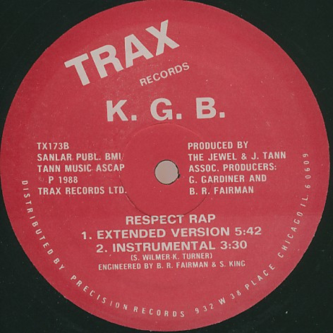 K. G. B. - Respect Rap | Trax Records (TX173) - 2