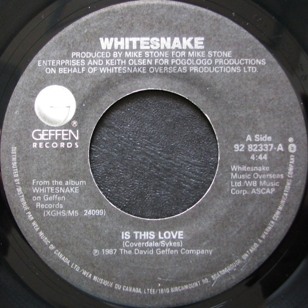 Whitesnake - Is This Love | Geffen Records (92 82337) - main