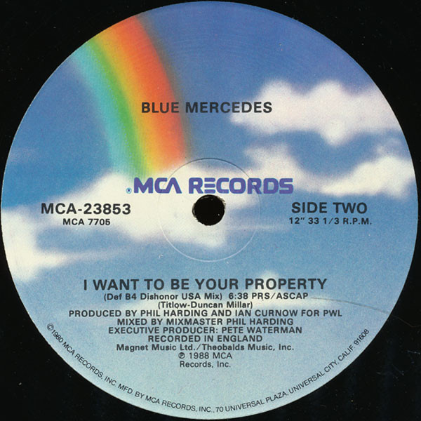 Blue Mercedes - I Want To Be Your Property | MCA Records (MCA-23853) - 3 Blue Mercedes - I Want To Be Your Property | MCA Records (MCA-23853) - 3