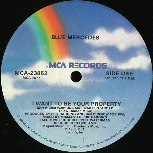 Blue Mercedes - I Want To Be Your Property | MCA Records (MCA-23853) - 2 Blue Mercedes - I Want To Be Your Property | MCA Records (MCA-23853) - 2
