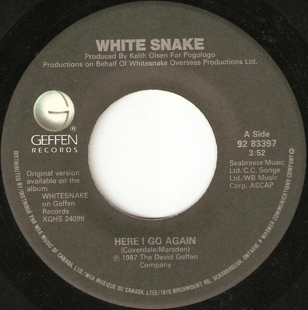 White Snake - Here I Go Again | Geffen Records (92 83397)