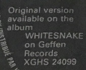 White Snake - Here I Go Again | Geffen Records (92 83397) - 3