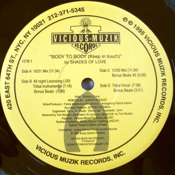 Body To Body (Keep In Touch) (The Junior Vasquez Remixes)