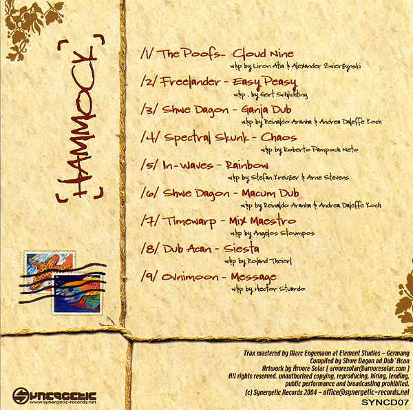Shwe Dagon And Dub'Acan - Hammock | Synergetic Records (SYNCD07) - 2