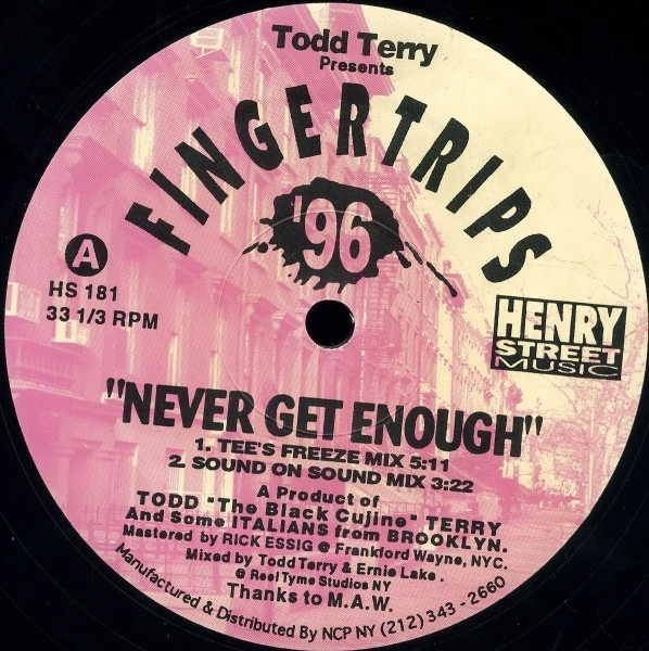 Todd Terry - Fingertrips '96 | Henry Street Music (HS 181) - 2
