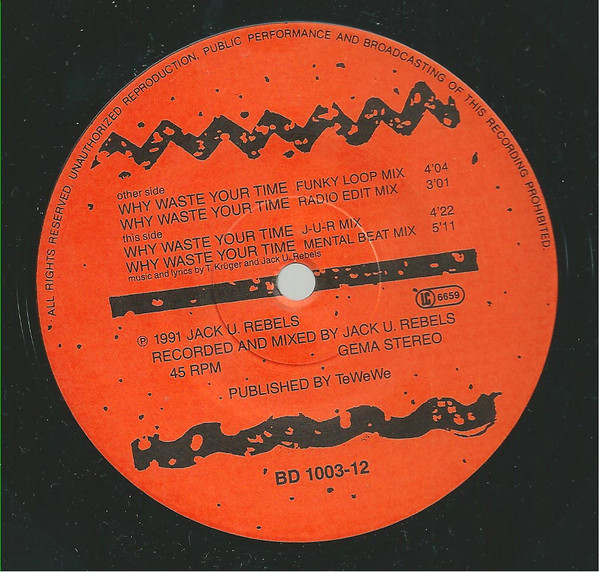 Cool 'n Cat - Why Waste Your Time | Beatdisaster Records (BD 1003-12) - 4
