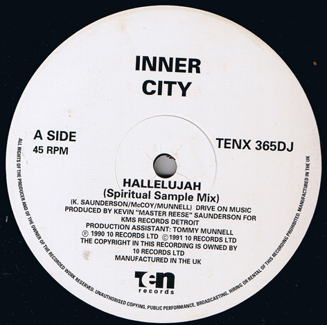 Inner City - Hallelujah | 10 Records (TENX 365 DJ)
