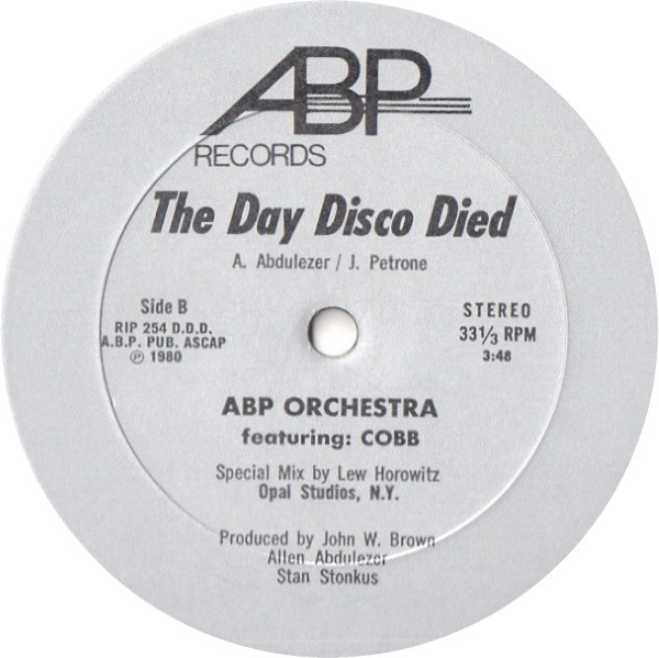ABP Orchestra Featuring Cobb - The Day Disco Died | ABP Records (RIP 254 D.D.D.) - 2