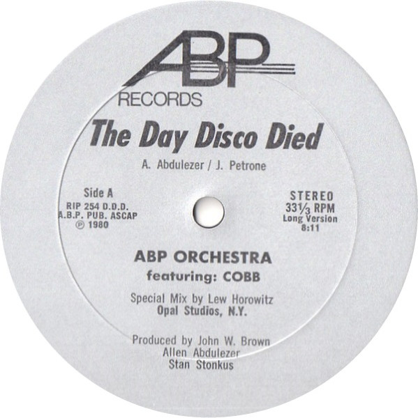 ABP Orchestra Featuring Cobb - The Day Disco Died | ABP Records (RIP 254 D.D.D.) - main