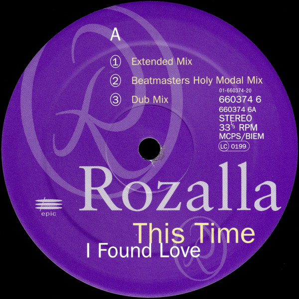 Rozalla - This Time I Found Love | Epic (660374 6) - 3