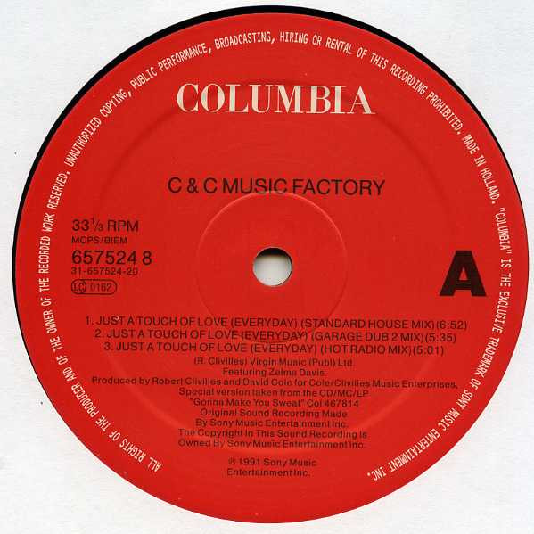 C + C Music Factory - Just A Touch Of Love (Every Day) | Columbia (657524 8) - 3