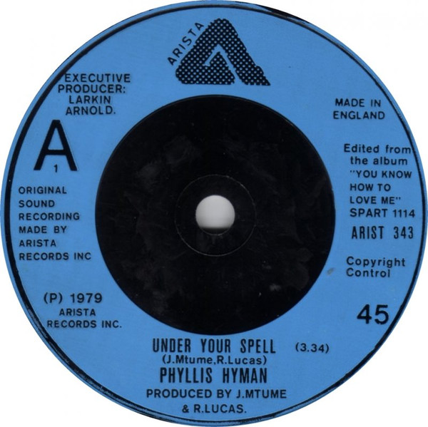 Phyllis Hyman - Under Your Spell / Kiss You All Over | Arista (ARIST 343) - main