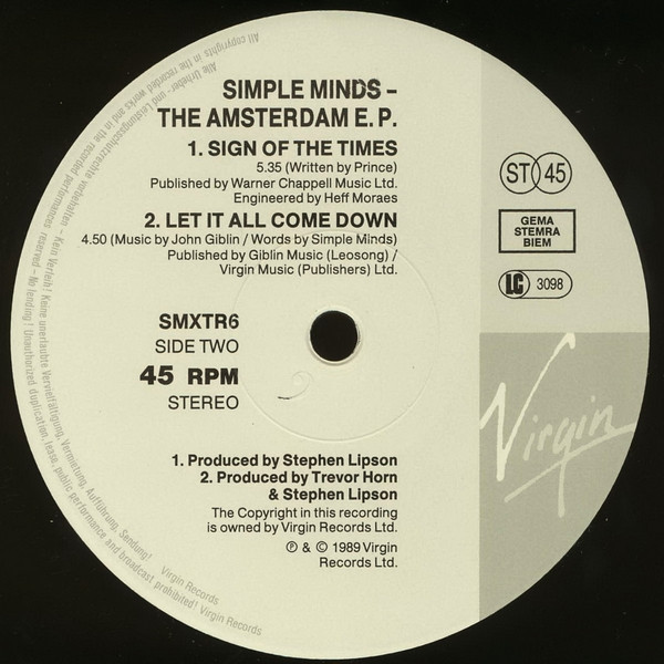 Simple Minds - The Amsterdam EP | Virgin (SMXTR 6) - 4 Simple Minds - The Amsterdam EP | Virgin (SMXTR 6) - 4