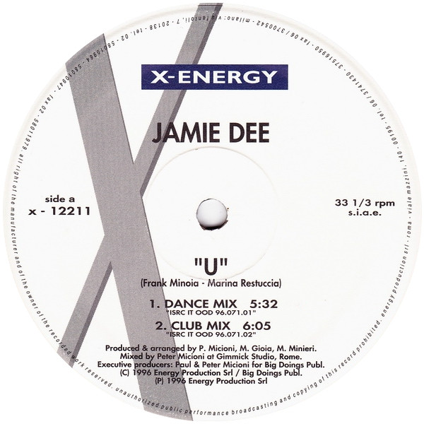 Jamie Dee - U | X-Energy Records (X-12211) - 4 Jamie Dee - U | X-Energy Records (X-12211) - 4