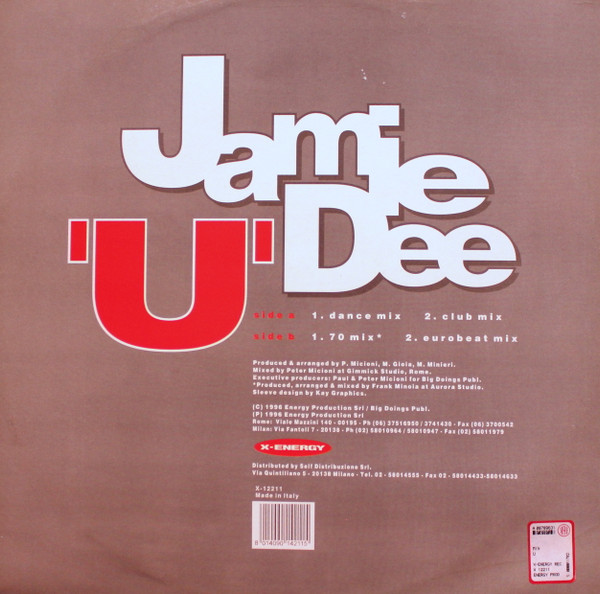 Jamie Dee - U | X-Energy Records (X-12211) - 2 Jamie Dee - U | X-Energy Records (X-12211) - 2