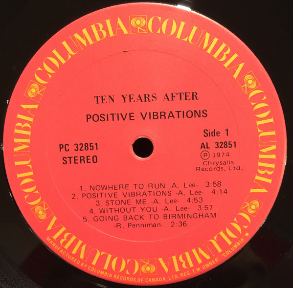 Ten Years After - Positive Vibrations [Vinyl] | Columbia (PC 32851) - 3
