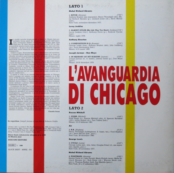 Various - L'Avanguardia Di Chicago | Musica Jazz (BSRMJ-001) - 2 Various - L'Avanguardia Di Chicago | Musica Jazz (BSRMJ-001) - 2