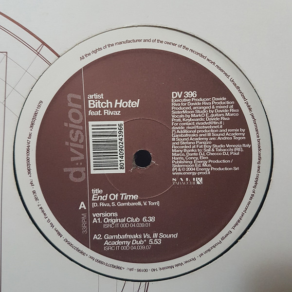 The Bitch Hotel Feat. Rivaz - End Of Time | D:vision Records (DV 396) - main The Bitch Hotel Feat. Rivaz - End Of Time | D:vision Records (DV 396) - main