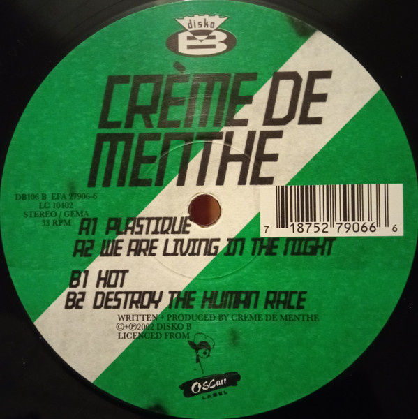 Crème De Menthe - Plastique | Disko B (DB106)