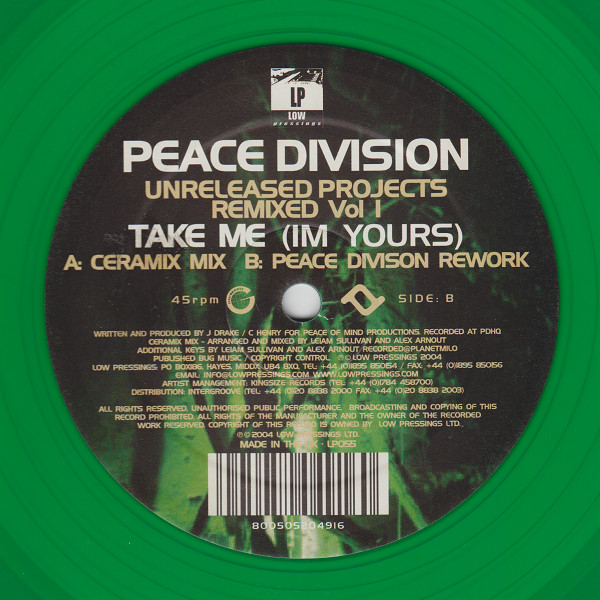 Peace Division - Unreleased Projects Remixed Vol I | Low Pressings (LP055) - 2 Peace Division - Unreleased Projects Remixed Vol I | Low Pressings (LP055) - 2