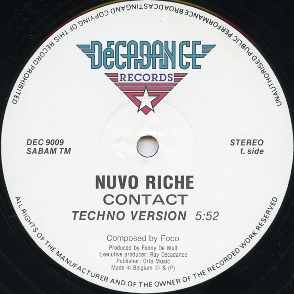 Nuvo Riche - Contact | Decadance Records (DEC 9009) - 2 Nuvo Riche - Contact | Decadance Records (DEC 9009) - 2