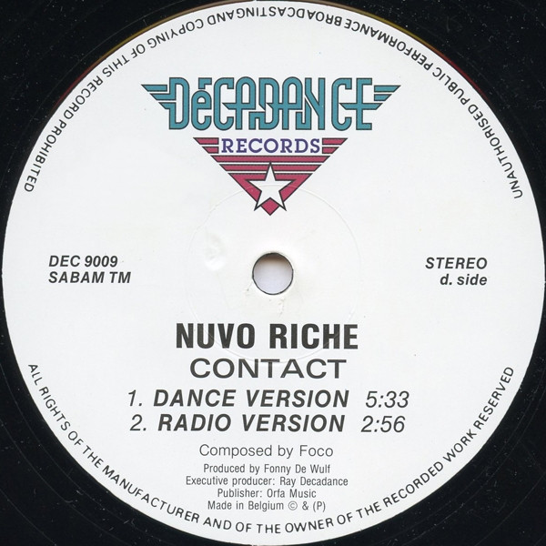 Nuvo Riche - Contact | Decadance Records (DEC 9009) - 3 Nuvo Riche - Contact | Decadance Records (DEC 9009) - 3