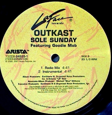 OutKast - Ms. Jackson / Sole Sunday | LaFace Records (73008-24525-1) - 2