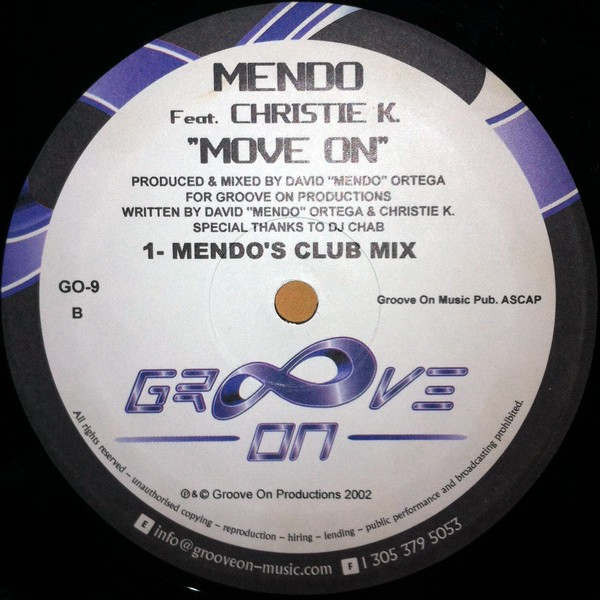 Mendo Featuring Christie K. - Move On | Groove On (GO-9) - 4