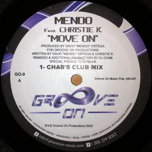 Mendo Featuring Christie K. - Move On | Groove On (GO-9) - 3